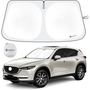 Car Windshield Sun Shade Compatible with 2017-2023 2024 2025 Mazda CX-5 CX5 Accessories Sport, Touring, Grand Touring, 4 Door Crossover Foldable Sunshade Custom Windshield Sun Visor
