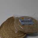 RUNTIVAN Round Woven Placemats Set of 6 Natural Water Hyacinth Place mats, 12 inch Rattan Placemats Wicker Placemats Farmhouse Boho Braided Heat Resistant Outdoor Placemat Patio Table Place Mats