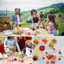 2 x Reusable Snack Containers with Lids for Kids Adults, 15 Sets Clear Stackable Meal Prep Lunch Pack Christmas Containers Box Food Condiment Organizations Portion Control Fridge Camping Party Supplies