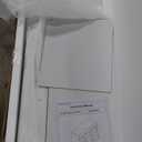 Shintenchi Modern Farmhouse Sideboard Buffet Cabinet with Storage with 3 Doors,42" Barn Doors Buffet Cabinet with Storage, Wood Coffee Bar Cabinets with Adjustable Shelf for Kitchen Living Room,White