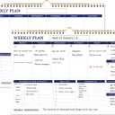 (2-Pack) Large Weekly Planner - 17" x 12" Spiral Weekly Calendar, 53 Weekly Goals Schedule Planner for Planning and Organizing Family Activities, Meal Tracker, Undated