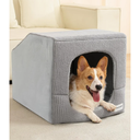 Hovicaed Indoor Dog House for Extra Large Medium Small Sized Dogs - Washable Removable Cushion and Cover Pet Orthopedic Dog Bed, Inside Dog House Large Space Strong Support, Cat Cute Tent Cave (L, Size: Large (26"L x 20"W x 20"Th)