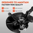 Front Steering Knuckle & Wheel Bearing Hub Assembly for Honda Civic 2006 2007 2008 2009 2010 2011, without Si MUGEN Si Model, 698-450 698-451, Left Side and Right Side