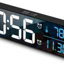 Modern LED Digital Alarm Clock Convenient Alarm for Work and Study User Friendly Color Alarm Clocks Desktop Clock LED Clock for Bedroom Black