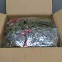 Ovveroche 6.5 FT Christmas Garland with Pinecones, 24 Red Xmas Ornaments, 78.7inch LED Lights Without Battery for Christmas Home Bedroom Wedding Party Mantle Table Centerpiece Decoration