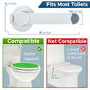 Toilet Locks Baby Proof (2-Pack) Ideal Baby Proof Toilet Lid Lock with Arm No Tools Needed Easy Installation with 3M Adhesive Top Safety Toilet Seat Lock Fits Most Toilets, White