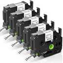 Amazon.com: Anycolor TZe-241 TZ Tape 18mm Laminated White Replacement for Brother P Touch 3/4'' (0.7") Label Maker Tape TZe241 for Brother Ptouch PT-D400 D410 D600 D610BT D460BT Refills, 5-Pack : Electronics