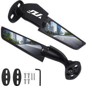 Motorcycle Rear View Mirror, Wing Rearview Side Mirror,Aluminium Adjustable 360 Rotating Mirrors for Yamaha R1 R3 R6 R15 R25 R125