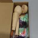 Crowye 2 Pcs Darning Supplies Kit Wooden Mushroom Darning Egg for Socks with Large Eye Needles Sewing Threads for Socks Clothes Adults DIY Home Sewing Care(Multicolor)