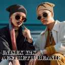 Chuarry 2 Pcs Y2k Hat Y2k Beanies Grunge Accessories Goth Star Graphic Knitted Slouchy Beanies Winter Warm Hat for Men Women Black, Khaki