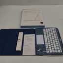 Compatible for iPad 11th 10th Generation Case with Keyboard, Folio Cover with Pencil Holder, Multi-Touch Trackpad, 7 Color Backlit, Detachable Keyboard for iPad (A16) 11th/10th Gen (Navy Blue)