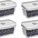 ZWILLING Fresh & Save 4-pc Small Glass Vacuum Sealer Food Storage Containers with Airtight Lids