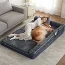 BFPETHOME Orthopedic Dog Beds for Extra Large Dogs, Waterproof Sofa XXL Pet Bed with Sides, Non-Slip Bottom and Egg-Crate Foam Big Dog Couch Bed with Washable Removable Cover,Pet Bed for Large Dogs