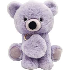Holiday Home 10-Inch Plush Bear with Keychain - Purple