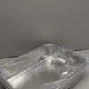 Stainless Steel Litter Box - Metal Cat Litter Box -4 H Cat Litterbox Low Entry Pet Toilet Supplies for Kitty, Kitten, Rabbit, Puppy,No Stick Easy Clean-No Smell (Medium (17.5" x 13.6" x 4"))