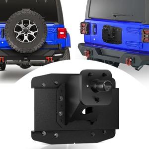 EYOUHZ for Wrangler JL Oversize Spare Tire Mount Carrier up to 40 inches Compatible with 2018-2025 Jeep Wrangler JL JLU with a Rear-view Camera Slot (Camera not Included) Heavy Duty Rear Wheel Bracket