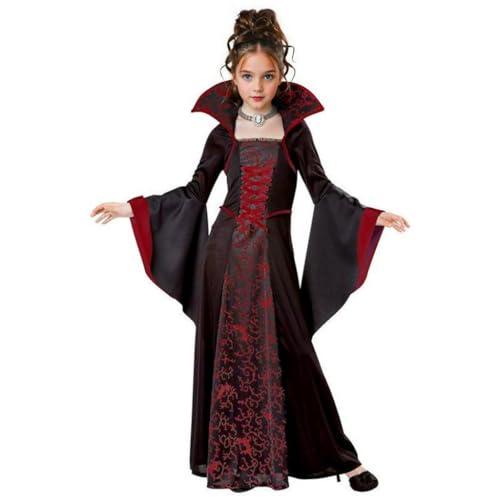 iTVTi Vampire Costume for Girls Kid Halloween Carnival Fancy Black Dress for Cosplay, 8-9 Years Medium
