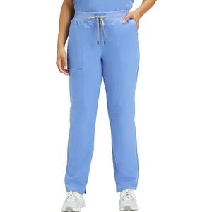 Fabletics Women's Performance Scrub Pant - MotionTech, 4-Way Stretch, Pocket-Packed, Lightweight, Semi-Slim Fit, S/ Regular 28 in | 28, Ceil Blue