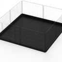 PJYuCien Dog Playpen Bottom Pad - Stabilize the Dog Play Pen, Easy to Clean and Waterproof, Fits Most 8 Panels 24 Inch Width Metal Dog Fence Square 48x48 Dog Playpen(Only Bottom Pad, No Playpen)