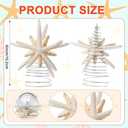 Demissle Natural Starfish Tree Topper Beach Christmas Tree Topper 6 Inch Starfish Treetop Decoration Coastal Christmas Holiday Decoration for Sea Beach Themed Xmas Home Decor