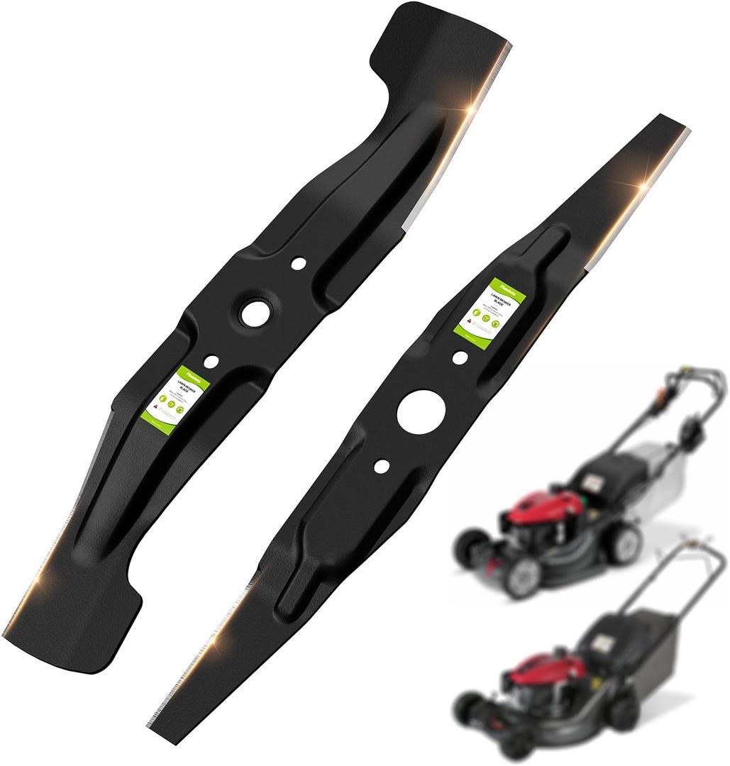 Lawn Mower Blades for Honda HRR216 HRR216K9 VKA VYA, HRX217, High Lift Mulching Blades for Walk Behind Mowers, 21" Twin Blade Set Replaces OEM no. 72531-VH7-000 & 72511-VH7-000 (Set of 2)