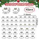 42 Pcs Christmas Face Eyes Stickers for Crafts Small 3 Inch 2 Inch Transfers Vinyl Faces Pitcher Decals for Ornaments Glass Drinking Cups Wood Decorations Balls Party Supplies (face72)