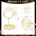 31 Sets Table Number Cards with Holders, Gold Black Table Numbers 1-30 and Head Table Holder 2 Inch Wedding Table Numbers Stand Place Card for Restaurants Party Centerpieces