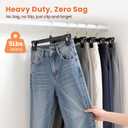 HOUSE DAY Pants & Skirt Hangers - 10 Pack Pants Hangers with Non-Slip Big Clips - Closet Hanger for Shorts, Shirts, Jeans, Slacks, Clothes, Clothing - Durable, Slim & Space Saving, Black - 12 Inch