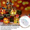 LikeLion Six Socket Light Set with 8 Bulbs, Compatible with Dept 56 Village Collection Accessories, 108 Inch Cord, 120V 6W Bulbs, White