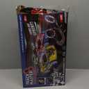 2-in-1 Slot Car Race Track Set with 4 High-Speed Cars, Electric Track, Dual Racing Game with 2 Controllers, Circular Overpass Design Featuring Flash Tracks. Toy Gift for Boys Kids Ages 4-6 6-8 8-12