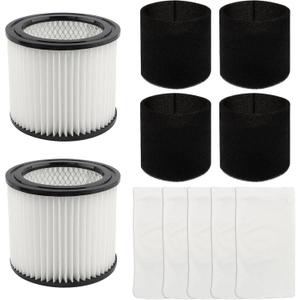 Shop Vac 90398 Cartridge Filter Replacement, For Type AA Wet/Dry Vacuums, Compatible with 9039800/9039833/118692(White,Size:/)