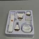 4-in-1 Electric Bikini Trimmer for Women - Painless Electric Razors for Facial/Body/Armpit/Pubic Hair, IPX7 Waterproof Replaceable Shaver Head & Nose Hair Trimmer for Travel, Gifts for Girlfriend Wife (Off White)