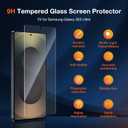 2 Pack HD Screen Protector for Samsung Galaxy S25 Ultra, High Definition Clarity Protective Film, 100% Fingerprint Unlock, 9h+ Tempered Glass, Automatic Dust Removal, Military-Grade Protection