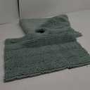Turquoize Chenille Bathroom Rugs Set Non-Slip Bath Mats for Bathroom Extra Soft Shaggy Bath Mats for Bath Room Floor Indoor Mat for Kitchen/Entryway (20" x 32" and 17" x 24"), Duckeggshell Blue