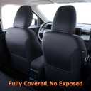 Carlimeki Leather Seat Covers Custom Fit for Maverick 2022-2026, Compatible with XL, XLT, Lobo, Lariat, Tremor Model - Armrest Covers Included - Faux Leather, Fully Covered, Fit Like a Glove