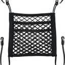 3-Layer Car Mesh Organizer Storage Between Front Seats Kid Dog Pet Net Barrier Car Net Pocket Elastic Tissue Purse Holder Netting for SUV, Van (11.8 x 10.6 inch)