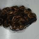 12 Inch Curly Ponytail Extension - Clip in Ponytail Hair Extensions, Natural Claw Clip Ponytail Extension, Synthetic Clip on Ponytails for Women (Color: Chestnut Brown with Blonde Highlights)