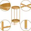 OVICAR Plant Stand Indoor Outdoor - Flower Pot Holder Metal Plant Rack Organizer, 2 Tiers Tall Plant Display Storage Shelf Table For Home Garden Patio Bathroom Office Living Room Balcony Corner (gold)