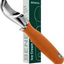 Beneno Heavy Duty Ice Cream Scoop - Upgraded Anti-Fracture Design, Comfortable Grip Long Handle, Effortless Scooping & Dishwasher Safe, Orange