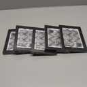 HappyHapi 4x6 Picture Frame Set of 5, Black Frames Display Photo 3.5x5 with Mat or 4x6 without, Gallery Wall Frame Set, Wall or Tabletop Display (Black)