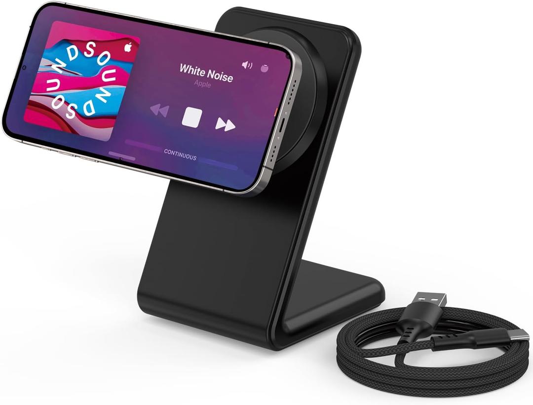 Mag.Safe Charger - iPhone Charger Stand, Fast Magnetic Wireless Charger for iPhone 17/16/15/14/13/12 Series - Black