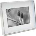 MIMOSA MOMENTS 6x8 Metal Picture Frame with Mat for 4x6 Photo, Shadowbox Frame for Tabletop Display (Silver, 4X6)