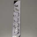 4 Silver Hooks Wood Coat Rack Wall Mount, 17.3, Heavy Duty Hooks for Hanging Clothes,Hat,Backpack etc, Great Modern Wall Decoration for Entryway Hallway Mudroom Farmhouse,White