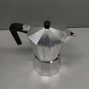 Mongdio Stovetop Espresso Maker Moka Pot, Stove Top Cuban Coffee Maker, Italian Greca Mocha Pot, 6 Espresso Cups, 10 oz - Silver