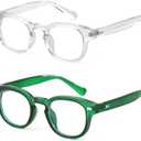Johnny Depp Round Glasses for Women Men Vintage Circle Thick Frame Eyeglasses Non Prescription Glasses Clear lens Eyewear