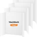 4 Pack Trifold Poster Board, 16x24 Inches White Presentation Board, Portable Display Board for Science Fair, School DIY Project and Business Exhibitions