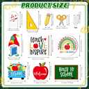 15 Pcs Back to School Tiered Tray Decor Teacher Appreciation Wood Signs Decorative Trays Items Farmhouse Rustic Decorations Wooden Tiered Tray Set for School Home Classroom Desk