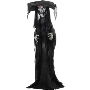 Haunted Hill Farm Shaking Pirate with Light-Up Eyes, Halloween Animatronic for Battery Operated Scary Indoor or Covered Outdoor Halloween Decorations, Creepy Halloween Props for Home or Haunted House, 6FT Standing Pirate