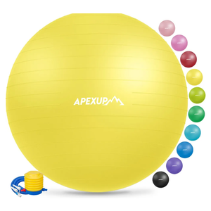 APEXUP Yoga & Pilates Ball - Anti Slip Heavy Duty Gym Ball for Fitness, Balance & Core Workout