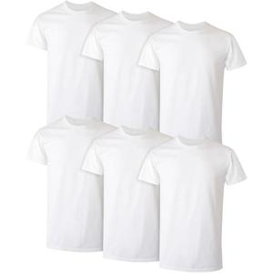 Hanes Men's Undershirt Packs, Stay-Tucked Soft Cotton Undershirts, Best Undershirts for Men, White/Black/Asstd Multipacks, Set of 6, Large